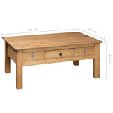 Coffee Table 100x60x45 Cm Solid Pine Wood Panama Range