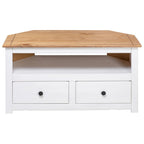 Corner Tv Cabinet White 93x49x49 Cm Solid Pine Panama Range
