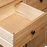 Sideboard 93x40x80 Cm Solid Pinewood