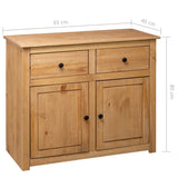 Sideboard 93x40x80 Cm Solid Pinewood