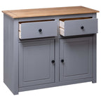 Sideboard Grey 93x40x80 Cm Solid Pinewood