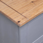 Sideboard Grey 93x40x80 Cm Solid Pinewood