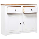 Sideboard White 93x40x80 Cm Solid Pinewood