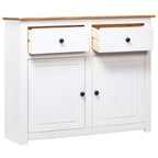 Sideboard White 93x40x80 Cm Solid Pinewood