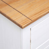 Sideboard White 93x40x80 Cm Solid Pinewood