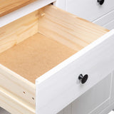 Sideboard White 93x40x80 Cm Solid Pinewood
