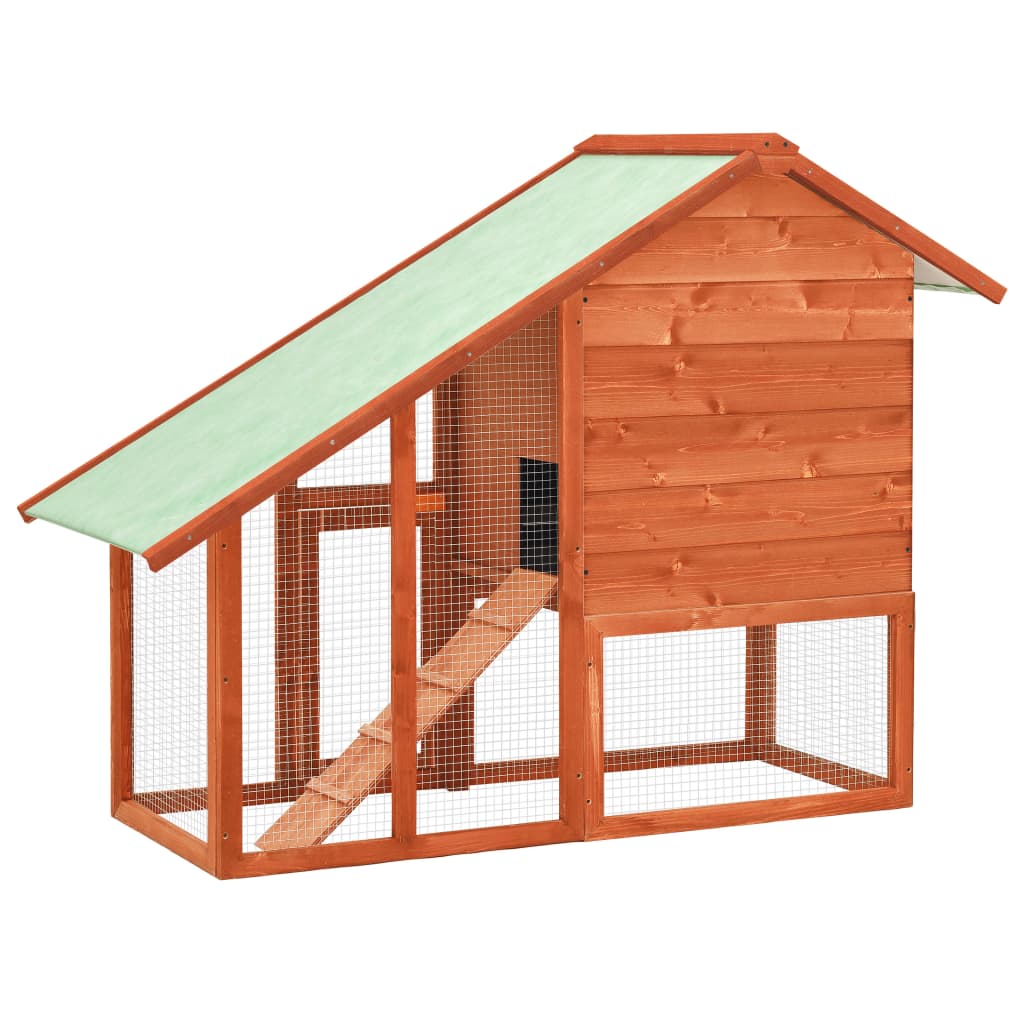 Rabbit Hutch 140x63x120 Cm Solid Firwood