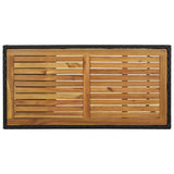 Bar Table With Storage Rack Black 120x60x110 Cm Poly Rattan