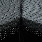 Corner Bar Table Black 100x50x105 Cm Poly Rattan