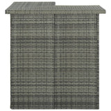 Corner Bar Table Grey 100x50x105 Cm Poly Rattan