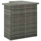 Corner Bar Table Grey 100x50x105 Cm Poly Rattan