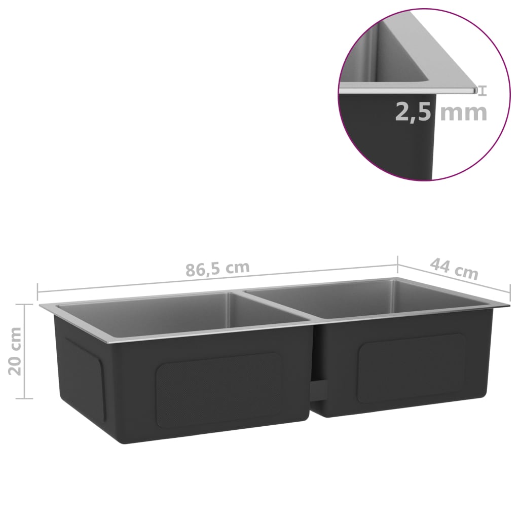 148772  Handmade Kitchen Sink Stainless Steel