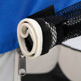 Foldable Dog Playpen With Carrying Bag Blue 145x145x61 Cm