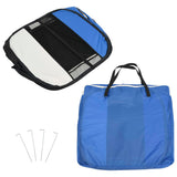 Foldable Dog Playpen With Carrying Bag Blue 145x145x61 Cm