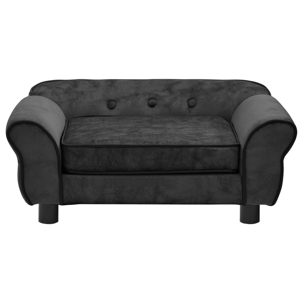 Dog Sofa Dark Grey 72x45x30 Cm Plush