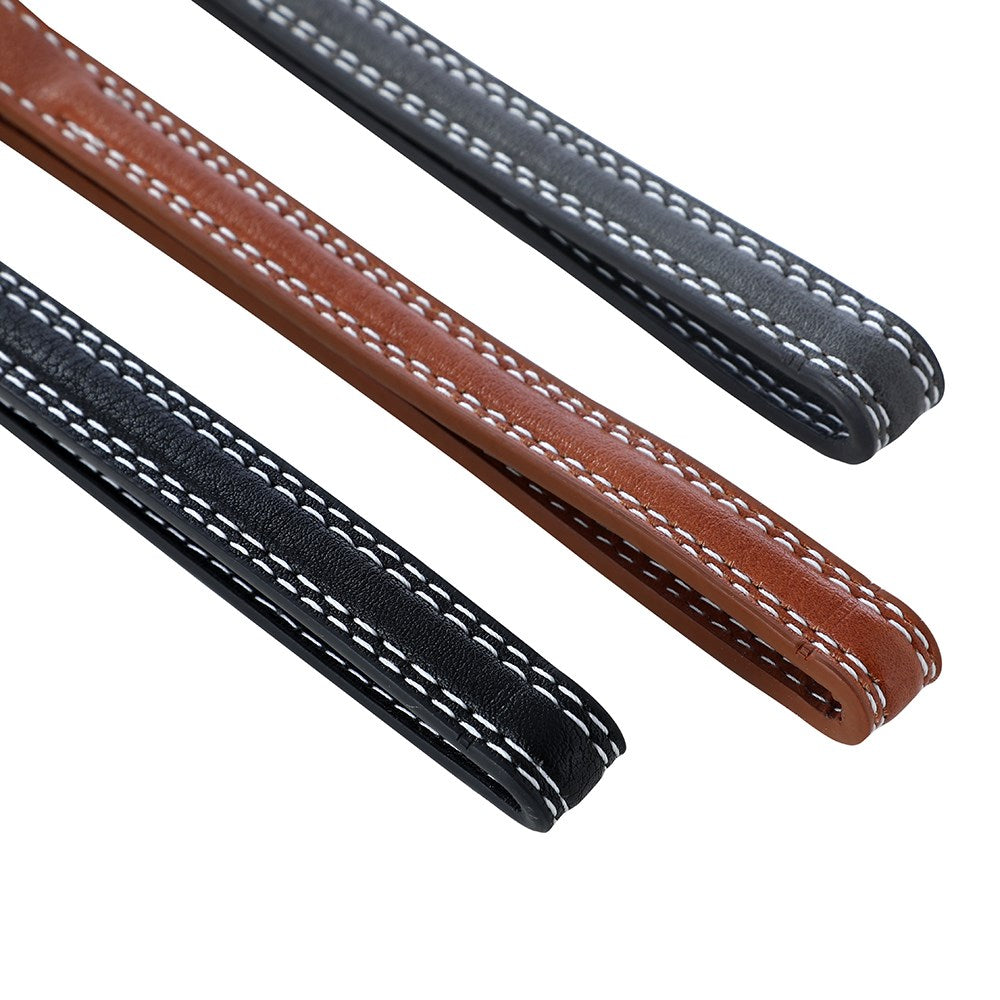 Paws & Claws Faux Leather Premium Padded Dog Collar With Stitch Details - Large