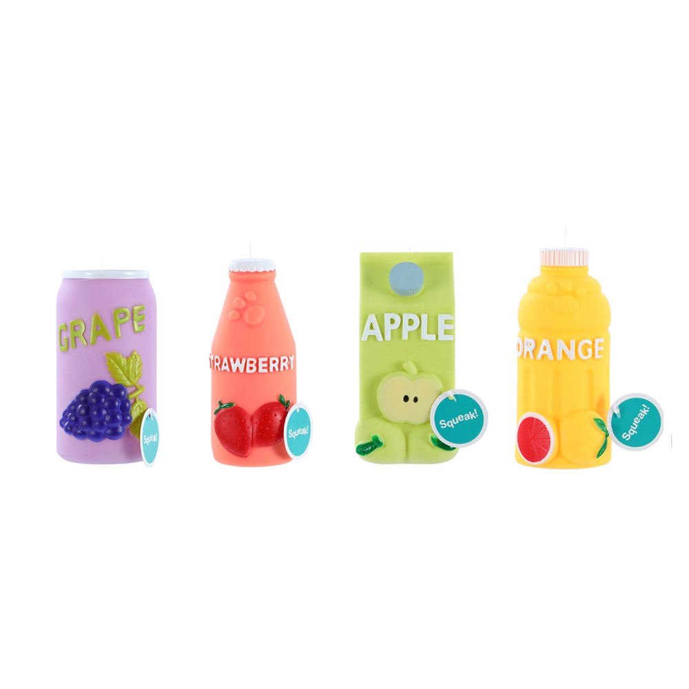 Paws & Claws Vinyl Juice Squeaky Toy Clip