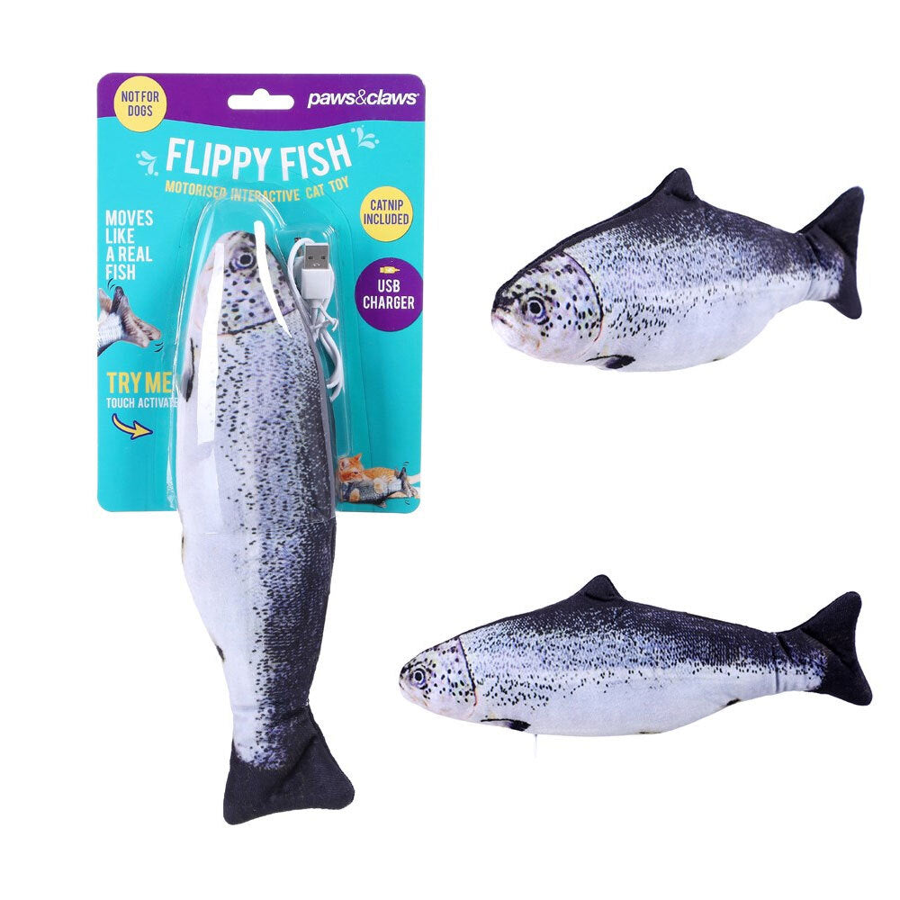 Paws & Claws Flippy Fish Motorised Cat Toy