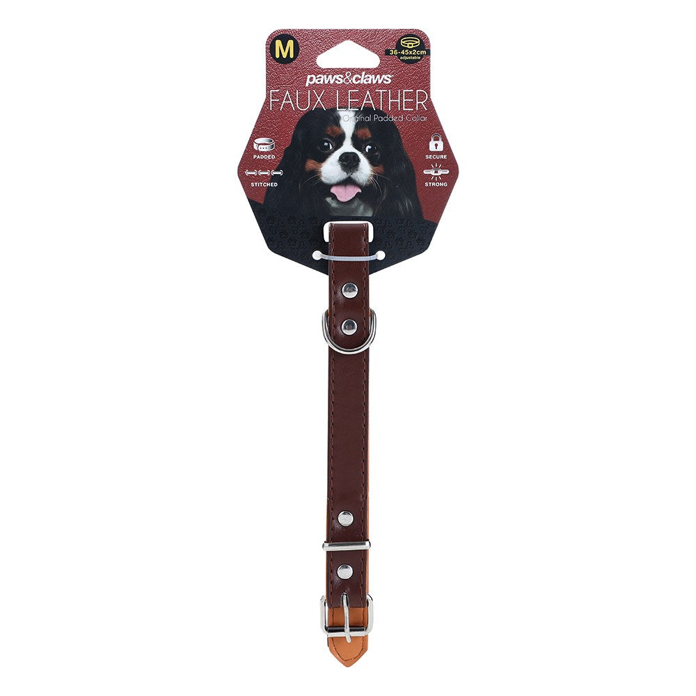 Paws & Claws Original Padded Dog Collar - Medium