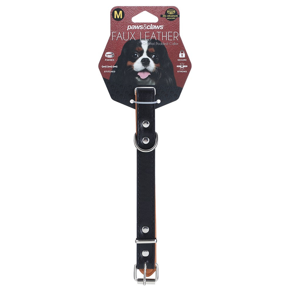 Paws & Claws Original Padded Dog Collar - Medium