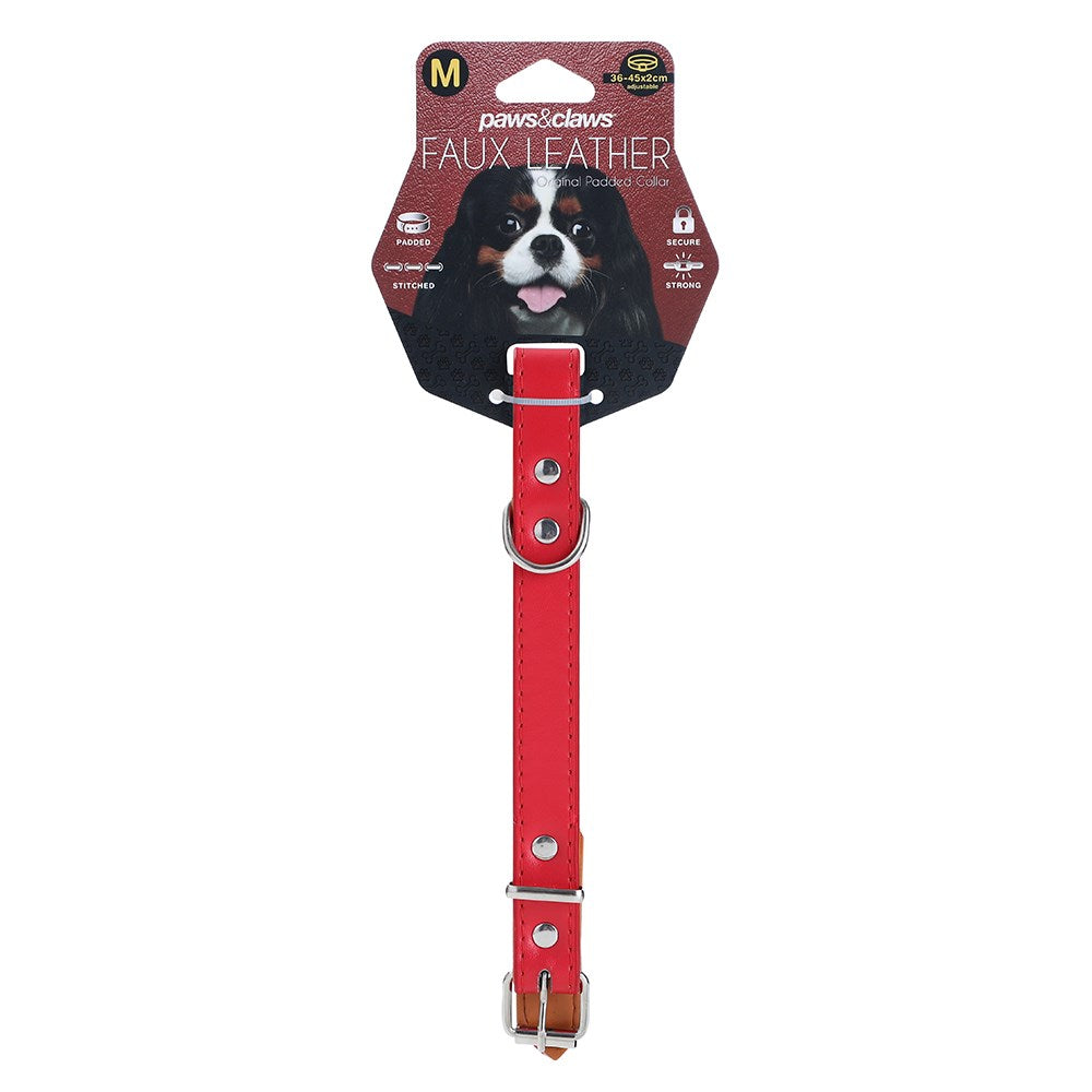 Paws & Claws Original Padded Dog Collar - Medium