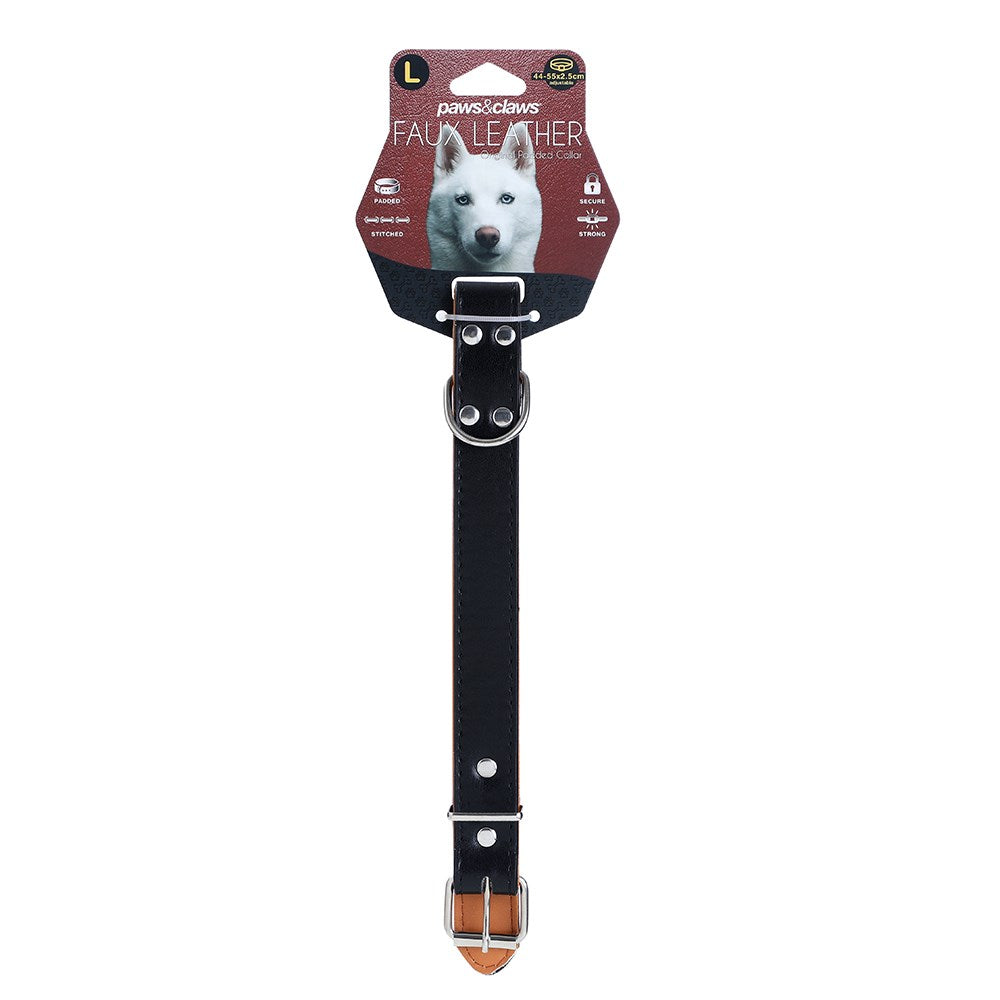 Paws & Claws Original Padded Dog Collar - Large
