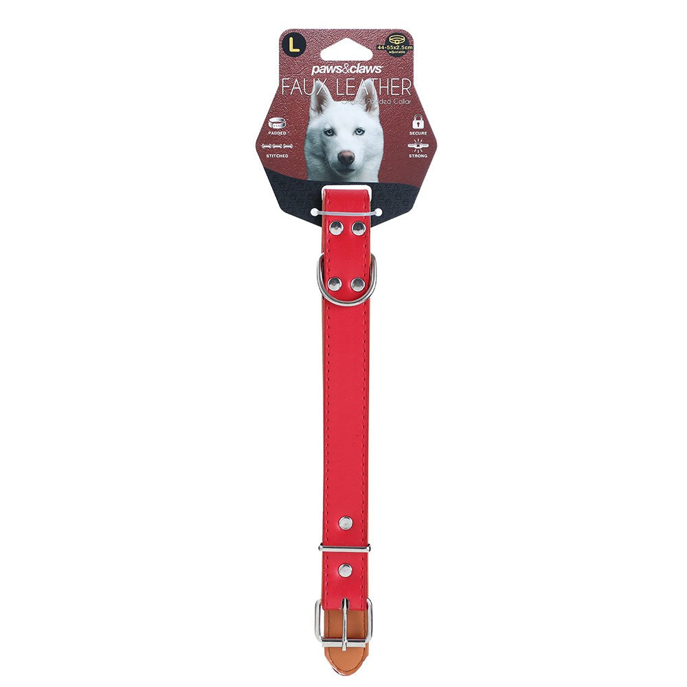 Paws & Claws Original Padded Dog Collar - Large