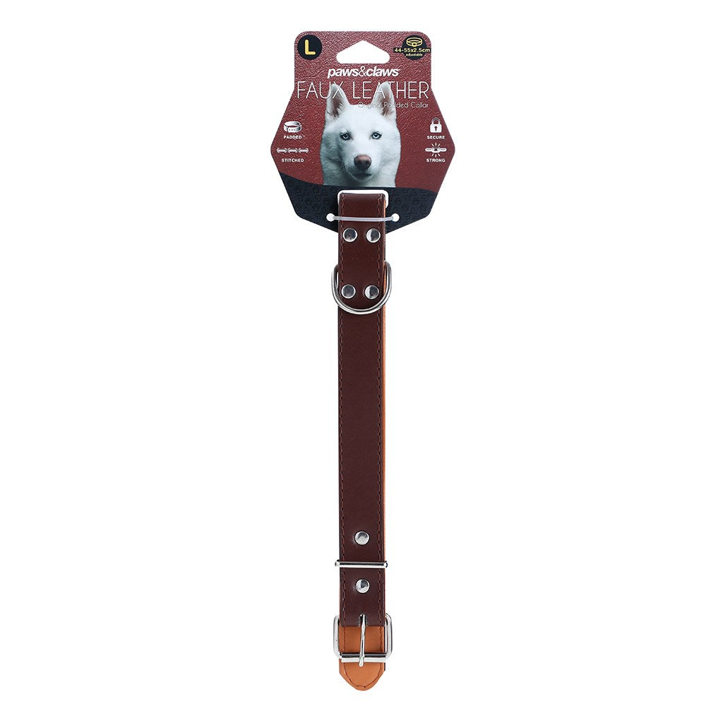 Paws & Claws Original Padded Dog Collar - Large
