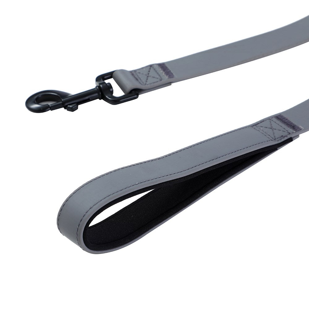 Paws & Claws Waterproof TPU Resistant Premium Dog Lead - Grey - 120 x 2.5cm