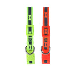 Paws & Claws Reflective Adjustable Dog Collar with Bone Print - Large