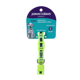 Paws & Claws Reflective Adjustable Dog Collar with Bone Print - Small