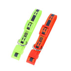 Paws & Claws Reflective Adjustable Dog Collar with Bone Print - Small
