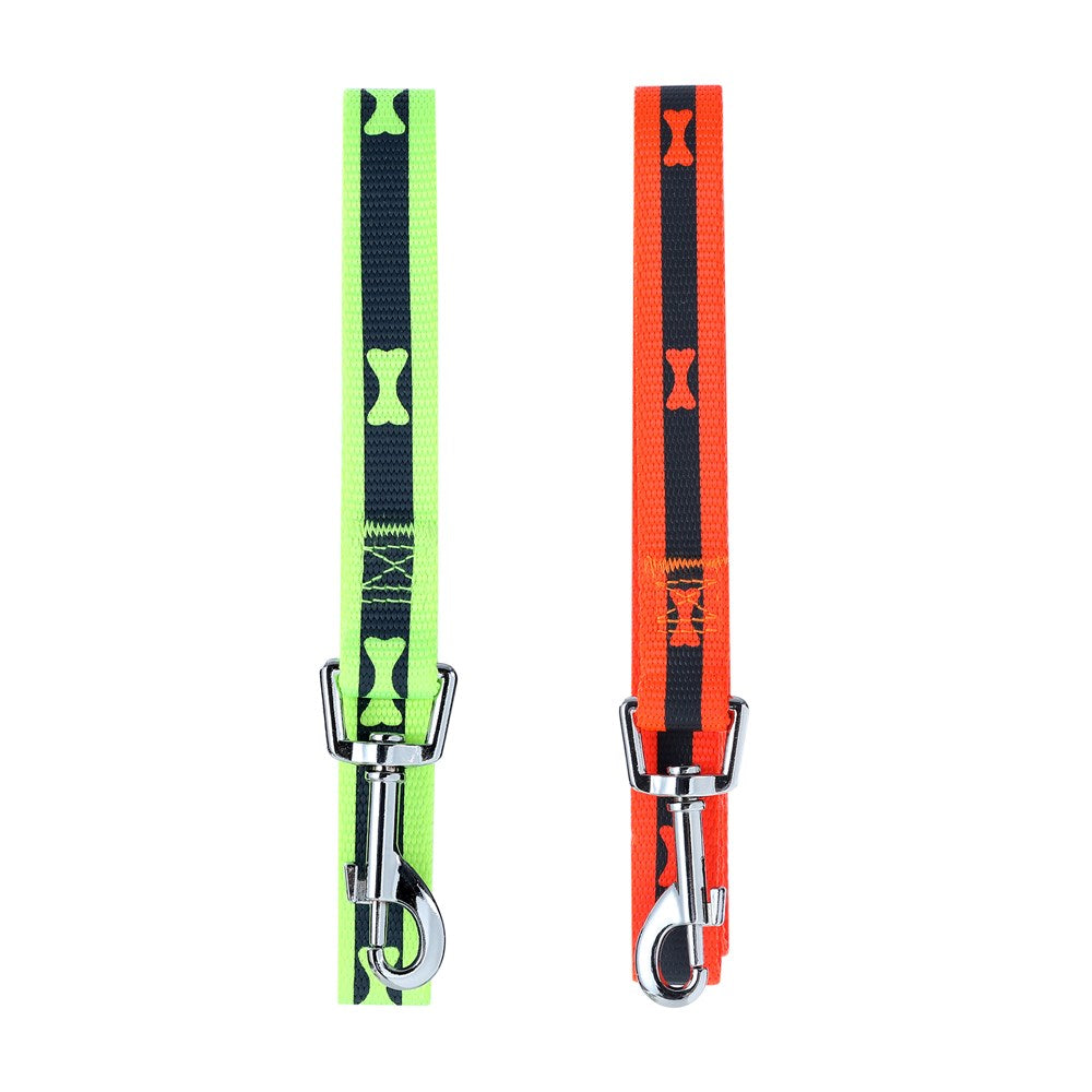 Paws & Claws Reflective Dog Lead with Bone Print - 150x2cm