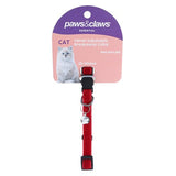 Paws & Claws Velvet Adjustable Breakaway Cat Collar with Bell - 20-30x1cm