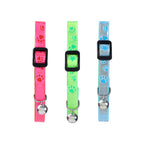 Paws & Claws Reflective Fluro & Adjustable Breakaway Cat Collar with Paw Design - 30x1cm