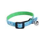Paws & Claws Reflective Fluro & Adjustable Breakaway Cat Collar with Paw Design - 30x1cm