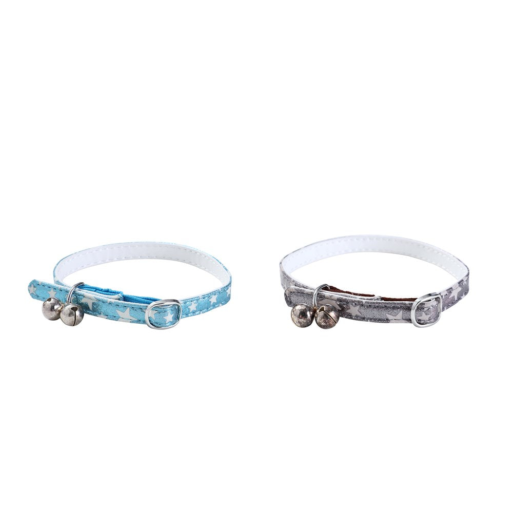 Paws & Claws Metallic Adjustable Breakaway Cat Collar with Bell - 35x1cm