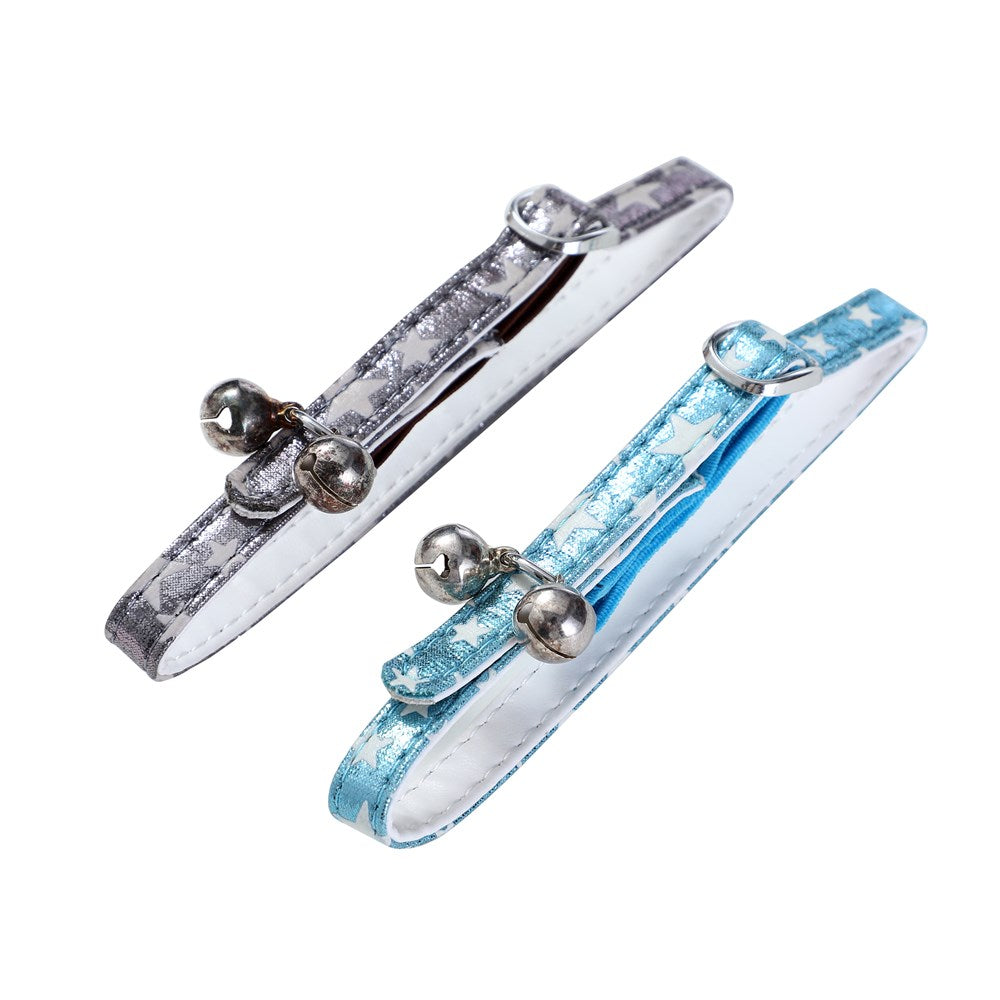 Paws & Claws Metallic Adjustable Breakaway Cat Collar with Bell - 35x1cm
