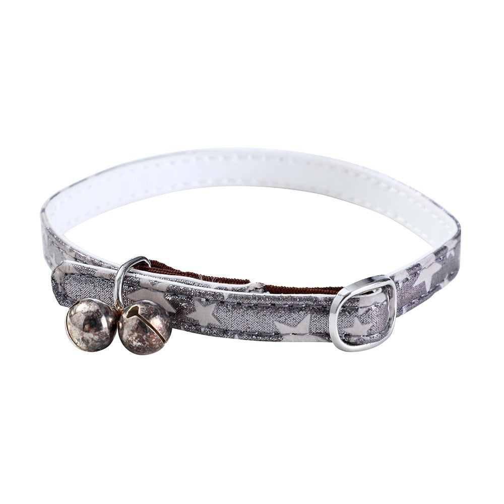 Paws & Claws Metallic Adjustable Breakaway Cat Collar with Bell - 35x1cm