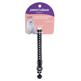 Paws & Claws Diamonte Adjustable Breakaway Cat Collar with Bell - 22-30x1cm