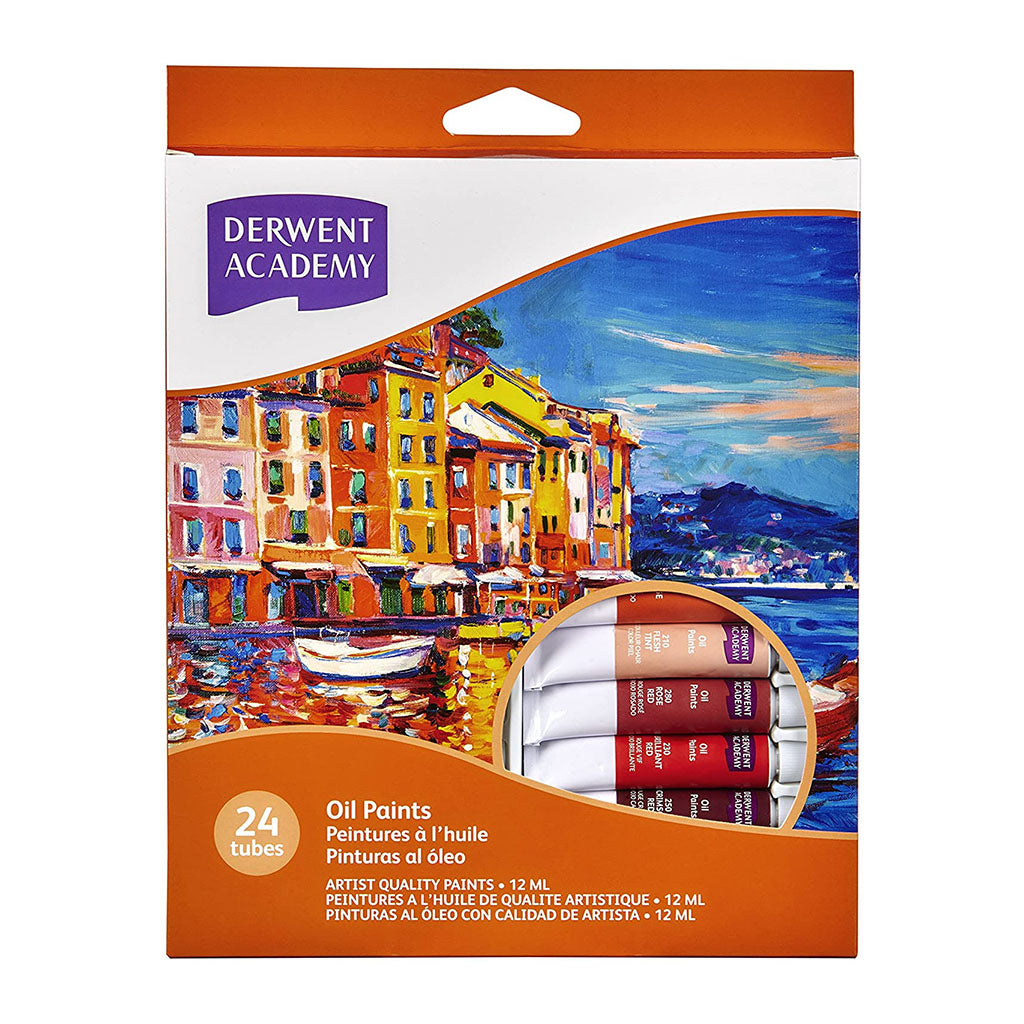 Derwent Academy Oil Paints 12ml - 24 Pack