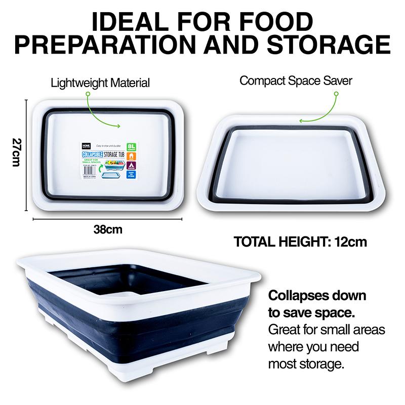Collapsible Storage Tub 8 Litre