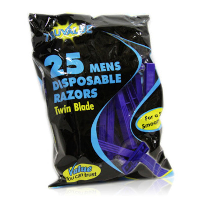 Truvalue Disposable Twin Blade Razors - 25pk