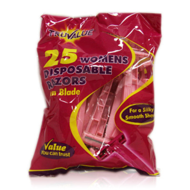 Truvalue Disposable Twin Blade Razors - 25pk