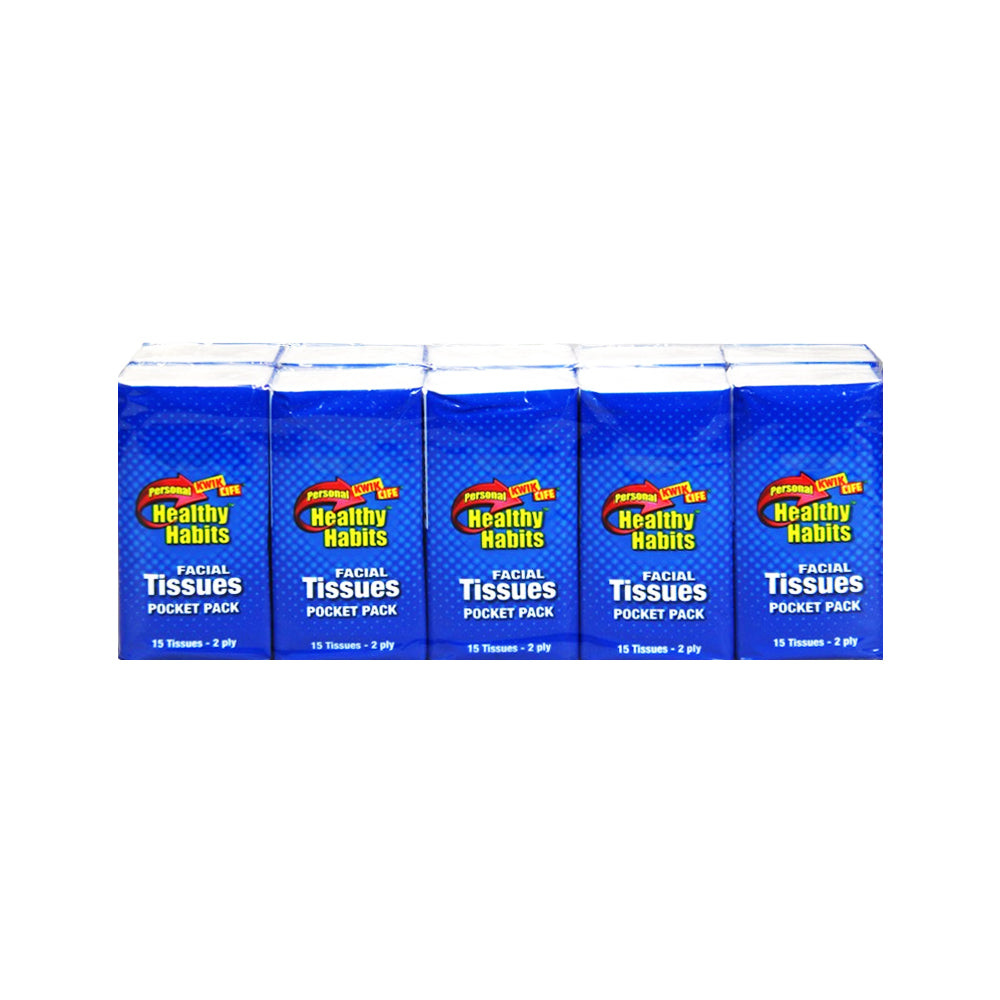 10 Pack x Kwik Life 2 Ply Pocket Facial Tissues