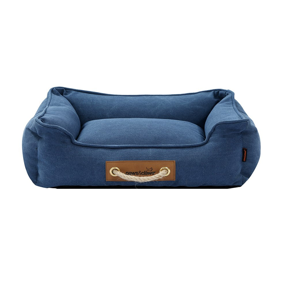 Paws & Claws 60x50cm Lighthouse Walled Canvas Bed Medium - Navy