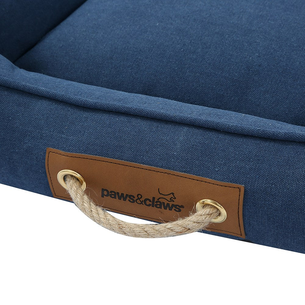 Paws & Claws 60x50cm Lighthouse Walled Canvas Bed Medium - Navy
