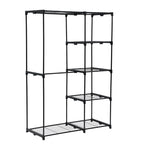 Boxsweden Metal Wardrobe with 4 Shelves & Hanging Rack - 115x50x170cm