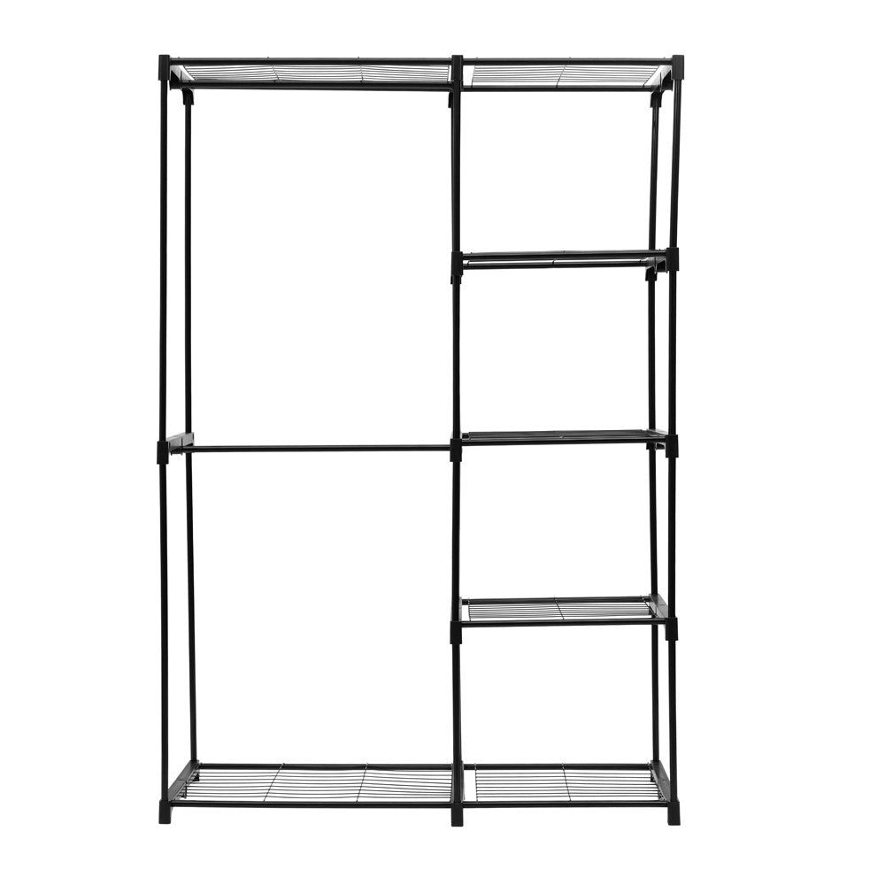 Boxsweden Metal Wardrobe with 4 Shelves & Hanging Rack - 115x50x170cm