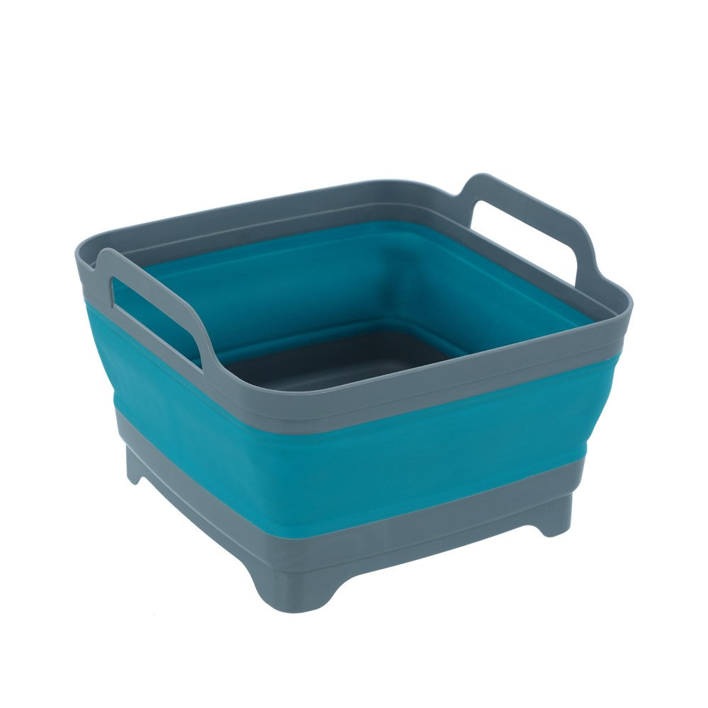 Boxsweden Foldaway Square Basin Storage Container With Handles - 10.5L